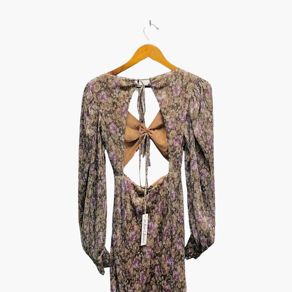 NWT For Love and Lemons Wynne Maxi‎ Dress Metallic Women’s Size Small - Picture 7 of 9